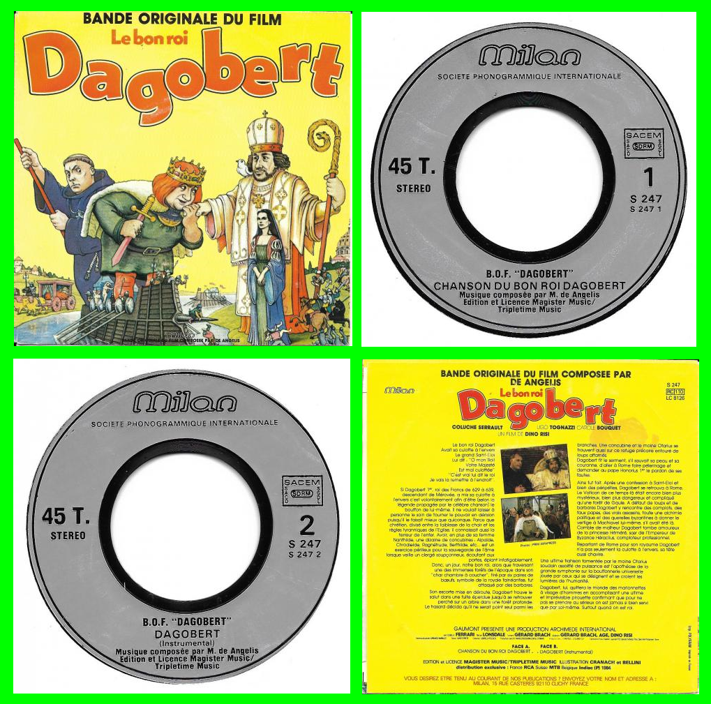 Acheter disque vinyle Maurizio De Angelis Le bon roi Dagobert a vendre